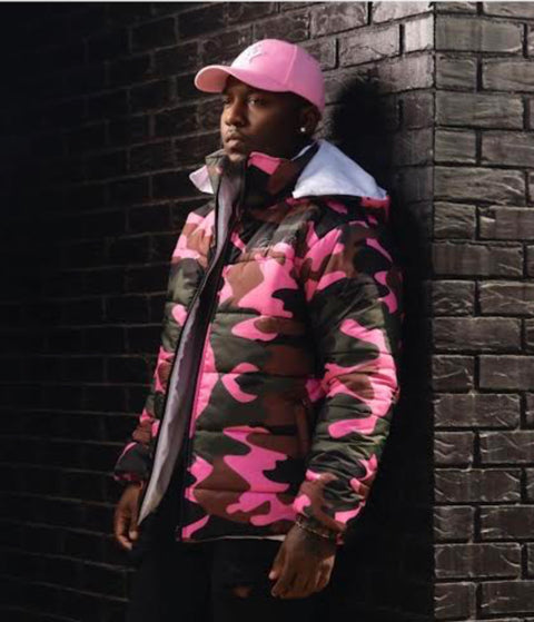 Lus Noir Reversible Camouflage Puffer Jacket