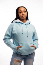 Lus Noir Baby Blue Rose Hoodie Unisex