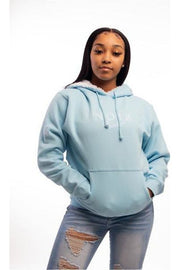 Lus Noir Baby Blue Rose Hoodie Unisex