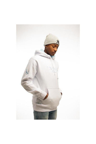 Lus Noir Reverse Baby Blue Rose Hoodie unisex